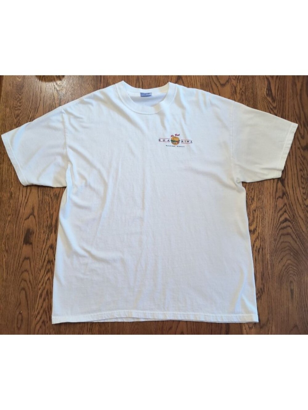 Kua Aina Hawaii Vintage Hanes Beefy-T Graphic Tee XL White 100% Cotton